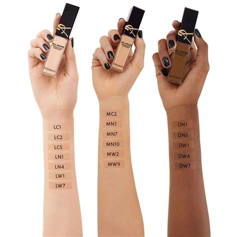 ysl all hours foundation ln1|ysl all hours concealer 2.5.